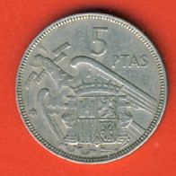 Spanien 5 Pesetas 1957 ( * 64 )