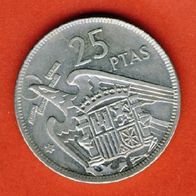 Spanien 25 Pesetas 1957 ( * 75 ) Top (1)