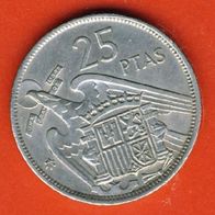 Spanien 25 Pesetas 1957 ( * 70 )