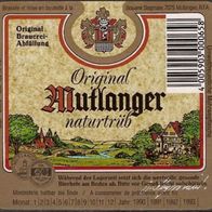 ALT ! Bieretikett Brauerei Stegmaier † 1975 Mutlangen Ostalbkreis Baden-Württemberg