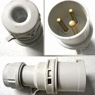 Lichtstromstecker II Phasen Stecker - für Feuchtraum geeignet