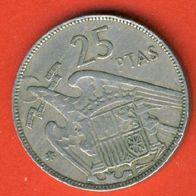 Spanien 25 Pesetas 1957 ( * 64 )