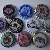 10 ungebrauchte Kronkorken, versch. Brauereien, Germany a)