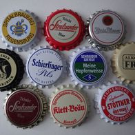 10 ungebrauchte Kronkorken, versch. Brauereien, Germany b)