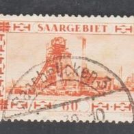 Saargebiet Freimarke " Landschaften" Michelnr. 143 o ZF