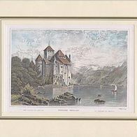 The Castle of Chillon - Schloss Chillon - Le Château de Chillon am Genfer See Schweiz