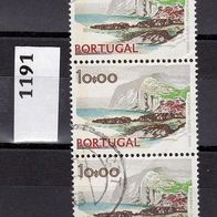 Portugal Mi. Nr. 1191 yII - 3fach wsenkrecht - Landschaften und Baudenkmäler o <