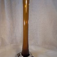 Honigfarbige Überfang-Glas-Vase, 70er J. * *