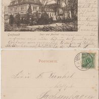 Greifswald 1899 Sool-und-Moorbad Erhaltung-1 mit Ziffernmarke