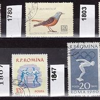 Rumänien Mi. Nr. 1757 + 1780 + 1803 + 1804 + 1807 + 1847 + 1861 o <