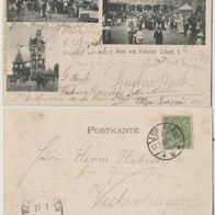 Lübeck AK 1900 Gruss vom Volksfest Top-Karte