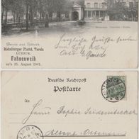 Lübeck AK 1901 Fahnenweihe Mekelbörger Plattd. Verein am 25. Aug.1901-Top-Karte