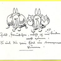 Ansichtskarte Wilhelm Busch Zwei Esel