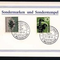 Frankfurt 13. Weltbundtagung 27.7.1957 Sonderstempel