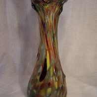 Ältere, bunte Murano-Glas Vase mit noppiger Oberfläche *
