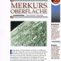 Merkurs Oberfläche (All-K) - Infokarte über