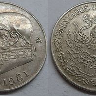 Mexiko 1 Peso 1981 (offene 8) ## N