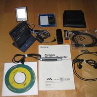 Sony MZ-N1 Net MD minidisc MDLP blau Longplay USB Zubehör.