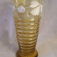 Alte Glas-Vase mit Email-Dekor - Jugendstil-Zeit