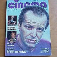 Cinema Nr.1/1986 Heft 92 - Jack Nicholson als Mafioso