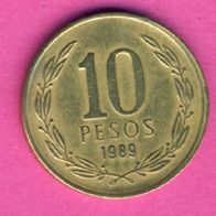 Chile 10 Pesos 1989