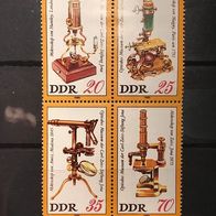 DDR Zusammendruck MiNr. 2534-37 optisches Museum Zeiss Jena postfrisch M€ 3,60 #462