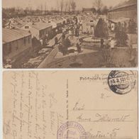 Feldpost AK 1917 Rethel Etappenlazarett Feldpoststempel Krankentranport Abteilung