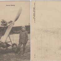 Flugzeug 1912 Hanns Georgi mit Fluggerät Aufnahme vor Flug-am-11.10.12-nach Weilheim