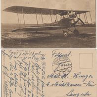 Flugzeug 1916 Albatros Militär Doppeldecker Flieger Martin Hunger schreibt die Karte