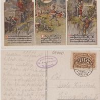 Künstler AK 1923 Litho Prinzenraub zu Altenburg Inflationsbeleg Briefmarke 100-RM