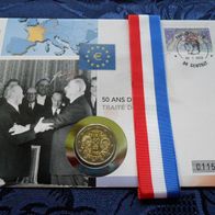 Frankreich 2013 2 Euro Numisbrief 50 Jahre Elysee Vertrag