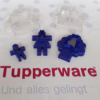 Tupperware * Knusperhäuschen Backformen / Ausstechformen * blau + transparent