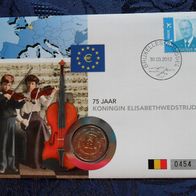 Belgien 2012 * 2 Euro Numisbrief 75 Jahre Königin Elisabeth Musik Wettbewerb