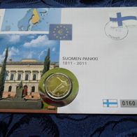Finnland 2011* 2 Euro Numisbrief 200 Jahre Finnische Nationalbank