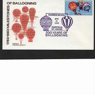 USA Brief Fairpex 83 Fairfield 200 Jahre 1783 - 1983 Ballon S
