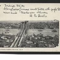 USA New York AK von 1898 Brooklyn Bridge, NY. gelaufen 1900.(582)