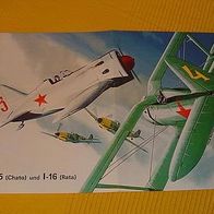 Poster russische I-15 (Chato) und I-16 (Rata)