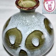 kleine Porzellan Vase grau grün aus Japan