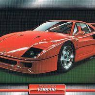 F 40 (Ferrari-1988) (PKW-K) - Hochglanzbild- und Infokarte (mit 3er Lochung)
