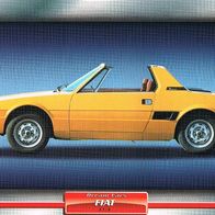 X1/9 (Fiat-1973) (PKW-K) - Hochglanzbild- und Infokarte (mit 3er Lochung)