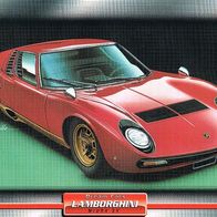 Miura SV (Lamborghini-1971) (PKW-K) - Hochglanzbild- und Infokarte (mit 3er Lochung)