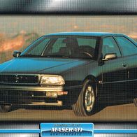 Quattroporte Evoluzione (Maserati-1994)(PKW-K) Glanzbild- und Infokarte (3er Lochung)