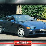 3000 GT (Mitsubishi-1992) (PKW-K) - Hochglanzbild- und Infokarte (mit 3er Lochung)