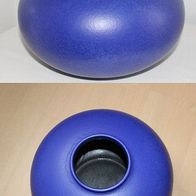 große blaue runde Keramik Vase