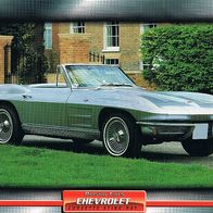 Corvette Sting-Ray (Chevrolet-1963)(PKW-K)-Glanzbild- und Infokarte (mit 5er Lochung)