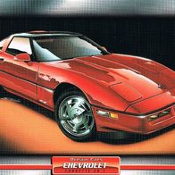 Corvette ZR 1 (Chevrolet-1988)(PKW-K) -Hochglanzbild- und Infokarte (mit 5er Lochung)