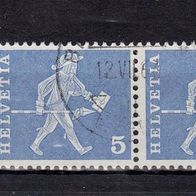 Schweiz Mi. Nr. 696y - 2-fach waager. - Postgeschichtliche Motive u. Baudenkmäler o <