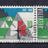 Schweiz Mi. Nr. 895 - 2-fach waagerecht - Jahresereignisse 1969: Zeltlager o <