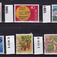Schweiz Mi. Nr. 1076 + 1080 + 1081 + 1082 + 1083 + 1084 + 1085 o <