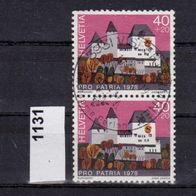Schweiz Mi. Nr. 1131 - 2-fach - "Pro Patria" 1978: Schlösser o <